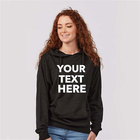 Add Your Own Text Custom Sweatshirts Custom Fleece Hoodie Etsy
