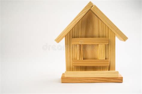 Close Up Of Toy House Model On White Background Stock Image Image Of