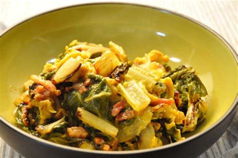 Recette bio côtes de blettes façon carbonara Un petit tour à la ferme