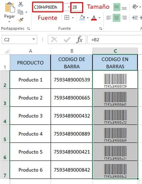 Cómo Generar Códigos de Barras en Excel Cosmo del Como