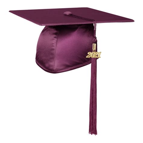 Endea Graduation Shiny Maroon Cap And Tassel With Date Drop Ebay