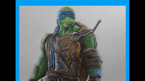 Drawing Leonardo Teenage Mutant Ninja Turtle Speed Painting YouTube