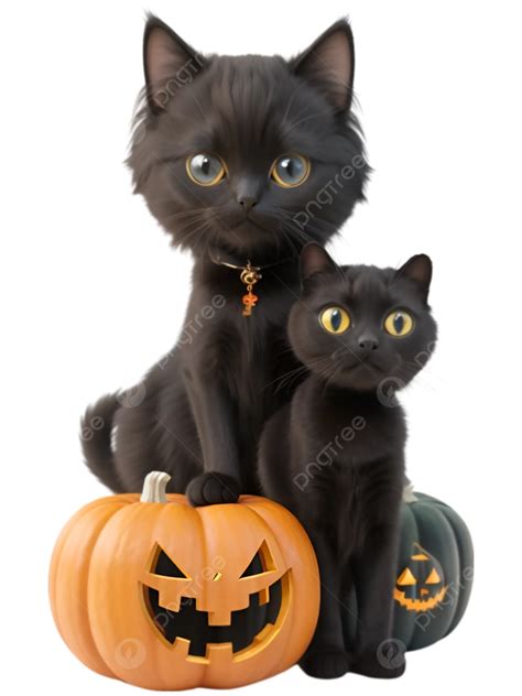 Funny Halloween Black Cats Vector Cat Halloween Black Cat Png And