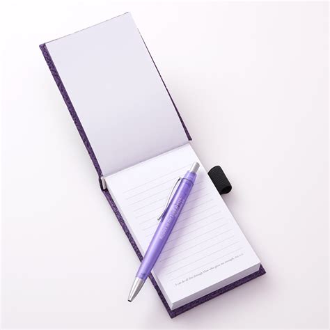 Purple Luxleather Pocket Notepad With Pen