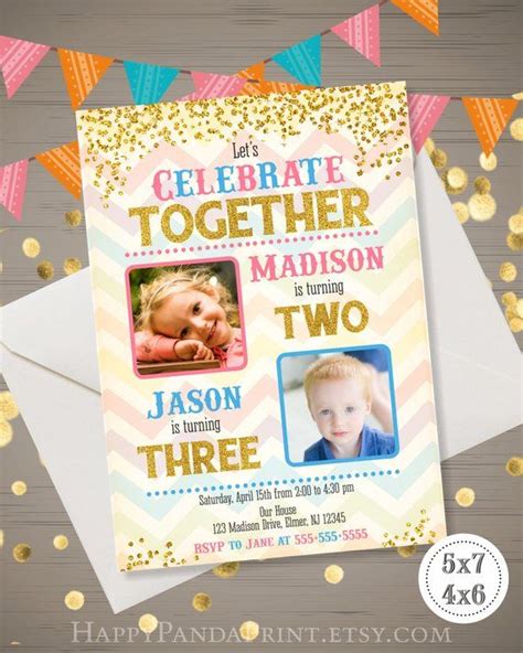 Joint Birthday Party Invitations Templates Invite Guests To Party The