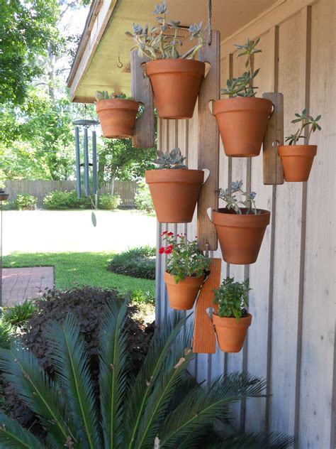 Recommendation Wall Mounted Terracotta Planters Half Hanging Pot Handrail