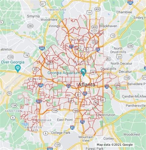 Know Your Hood And Your Npu Atlanta Neighborhood Boundaries Map Atlanta