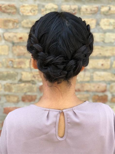 Master the braided bun, fishtail braid, boho side braid and more. milkmaid braids | hairstyle by goldplaited | updo ...