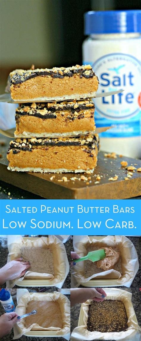 These Low Sodium Salted Peanut Butter Bars Taste Like An Indulgent