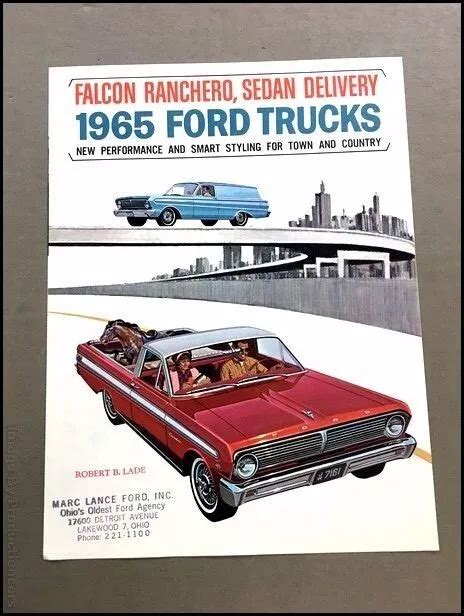FORD FALCON Ranchero Pickup Truck And Panel Vintage Sales Brochure Folder PicClick