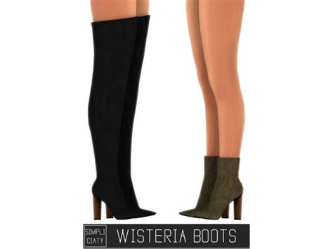 The Sims 4 Wisteria Boots Sims 4 Mods Clothes Sims 4 Cc Shoes Sims 4