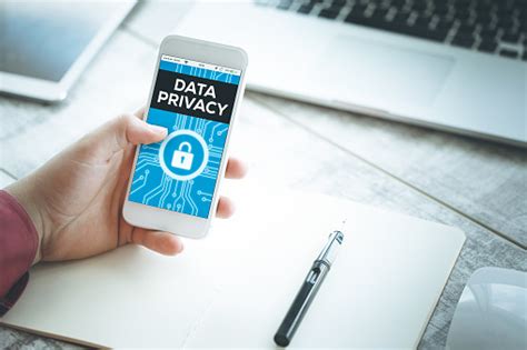 Data Privacy Concept On Smartphone Screen Stock Photo Download Image