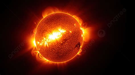 fundo o sol aparece com muitos clarões fundo foto do sol no espaço sideral imagem de plano de