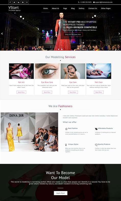 11 Best Model Agency Wordpress Themes 2022 Gomahamaya