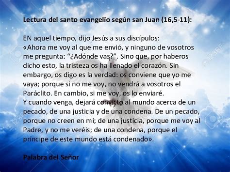 Lectura Del Santo Evangelio Segn San Juan 16