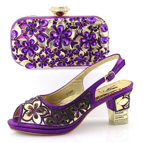 3 Inches Dance Shoes And Bag Clutches Newest Arrival Low Heel Elegant