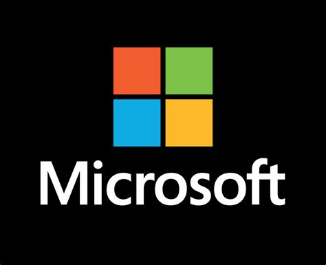 Microsoft Software Brand Logo Symbol With Name Design Vector