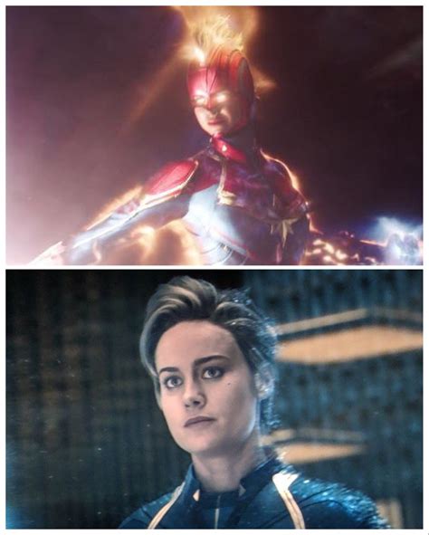 In Captain Marvel 2019 Captain Marvels Hair Comes Out Of Her Helmet