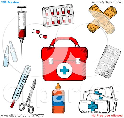 Images First Aid Box Drawing With Name Fa Kit First Aid Kit For