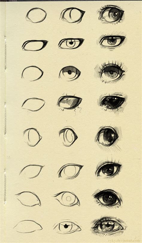Eyes Reference 3 By Ryky On Deviantart Drawings Drawing Techniques