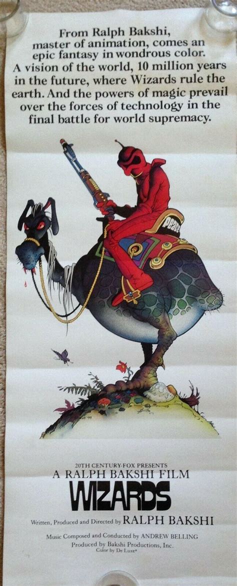 Original Wizards Poster Ralph Bakshi 1977 3787038038