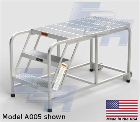 Mobile Aluminum Work Platforms Solid Tread A005 Ega Products