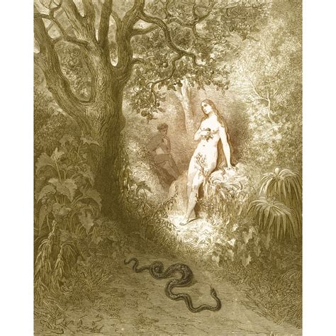 Adam And Eve And Snake By Dore Poster Print By Science Source Walmart