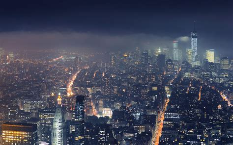 Foggy City Lights Wallpapers Wallpaper Cave