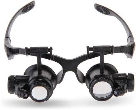 10x 15x 20x 25x Magnifier Magnifying Eye Glasses Loupe Led Jeweler Watch Repair Uk