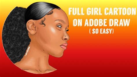 Full Girl Cartoon On Adobe Drawso Easy Youtube