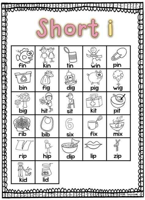 Short I Word Families
