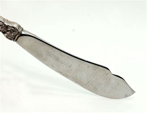 Lunt Eloquence Master Butter Spreader Sterling Silver Handle Stainless
