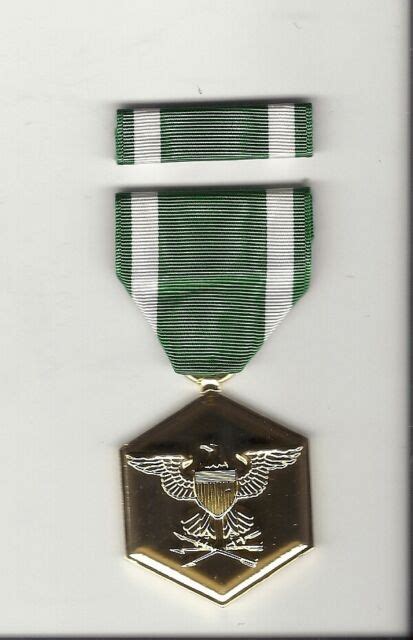 Navy And Marine Corps Usmc Commendation Anodized Medal With Ribbon Bar