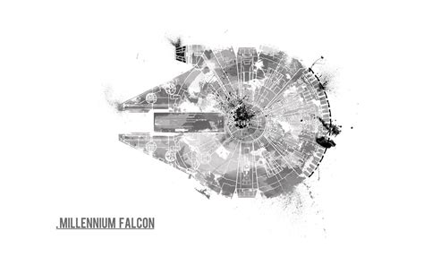 Star Wars Millennium Falcon Illustration Millennium Falcon Fan Art