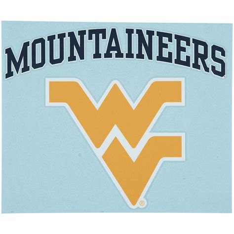 West Virginia Mountaineers 12 X 12 Arched Logo Decal