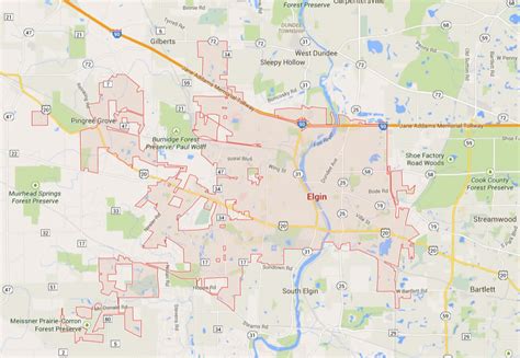 Elgin Illinois Map
