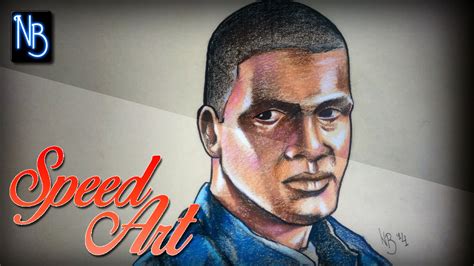 Speed Art Drawing Gta V Franklin Clinton Youtube