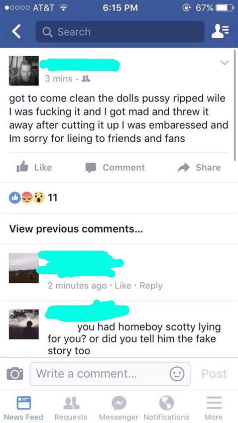 Creep Fails On Social Media After Posting About Stolen Sex Doll Eww