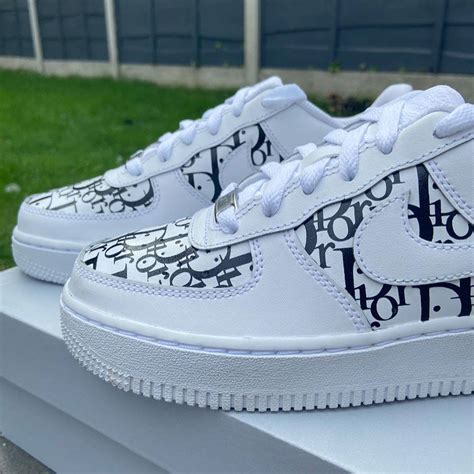 Custom Dior Shoes For Air Force 1 Graffiti Hand Painted Sneaker The