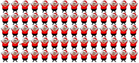 Can You Find The Different Santas Claus In This Picture