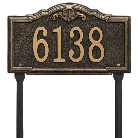 Decorative Metal Address Plaque - House Number Sign - For Wall Mount or ...
