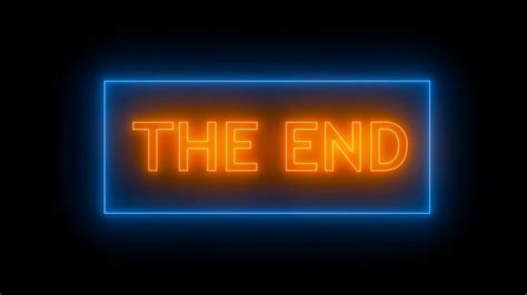 The End Sign In Neon Style Seamless Loop Stock Footage Sbv 319942803