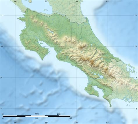 Archivocosta Rica Relief Location Map Wikipedia La Enciclopedia