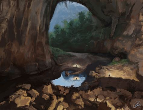 Artstation Landscape Study Cave Sketch 01