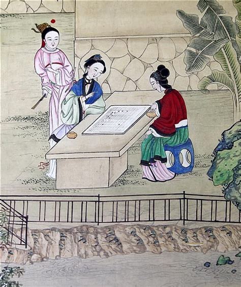 Sold Price A Chinese Painting Of Ladies Playing Weiqi In A Garden