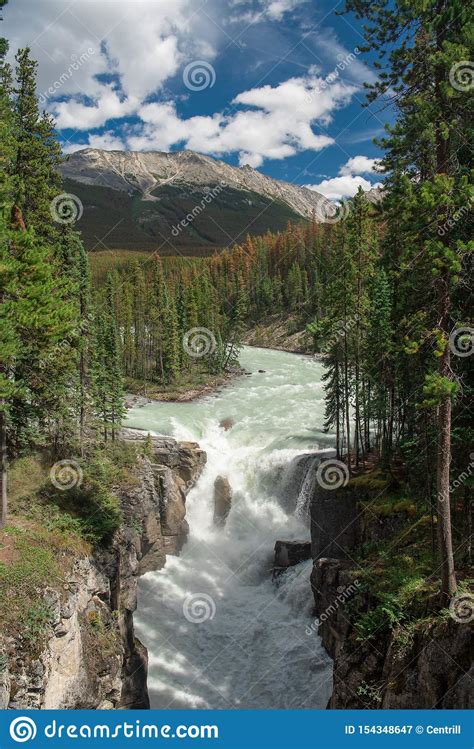 Sunwapta Falls Jasper National Park Alberta Canada Stock