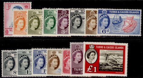 Turks Caicos Islands Qeii Sg Complete Set Nh Mint