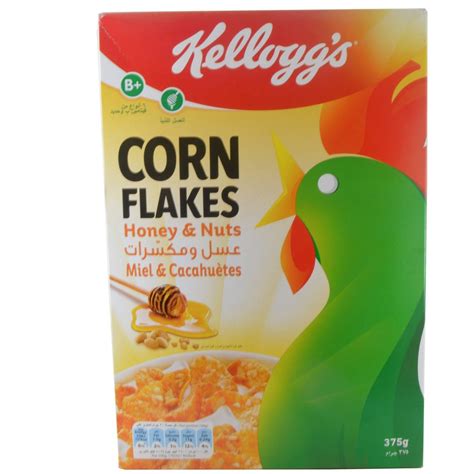 Kelloggs Corn Flakes Honey And Nuts 375g Approved Food