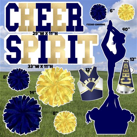 Cheerleading Navy And Gold Yard Cards F332hs Etsy Uk