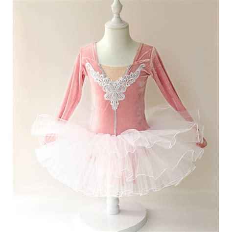 Girls Ballet Dance Dresses Dance Clothes Childrens Long Sleeve Girls
